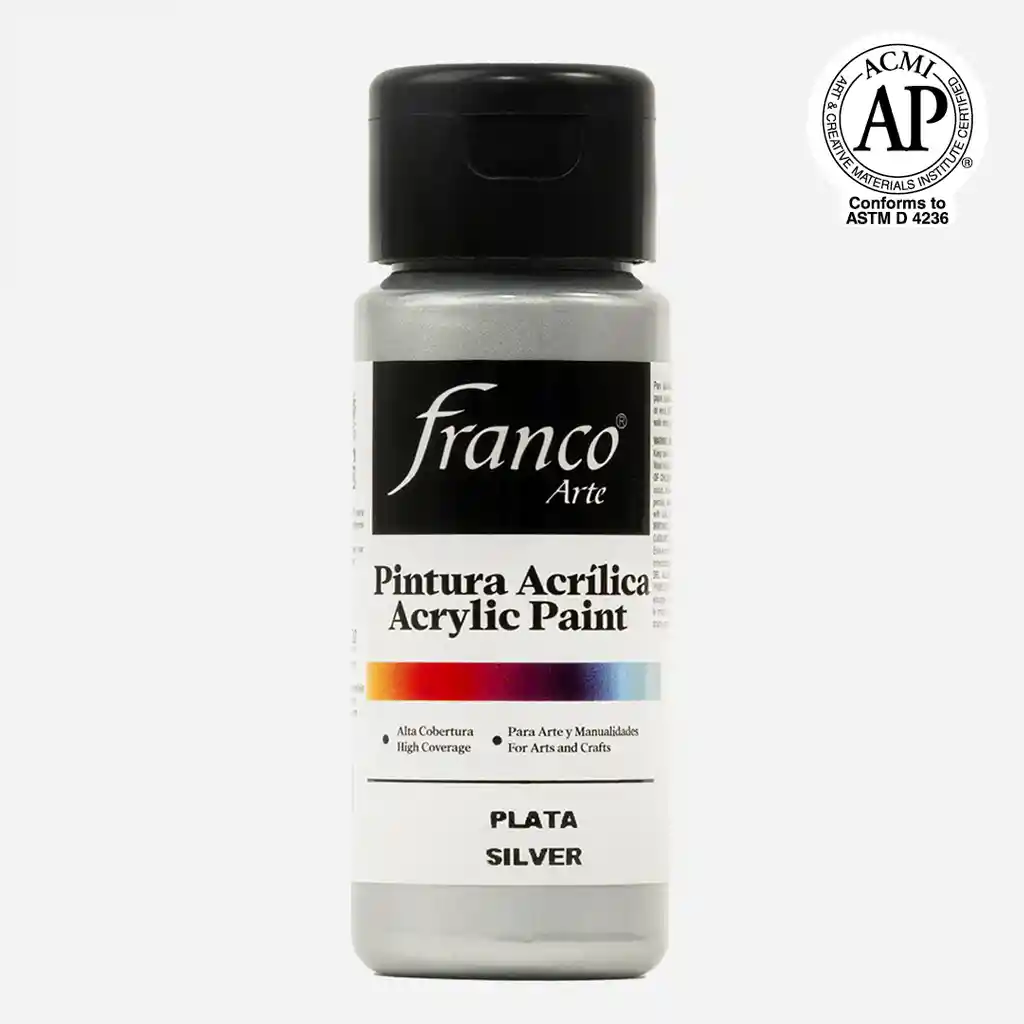Pintura Acrilica Plateada Metalizada Franco Arte