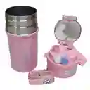 Termo Botella Fashion Termico Con Pitillo Recubierta Acero 520ml Rosa