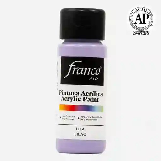 Pintura Acrílica Franco Arte Lila O Morado Claro