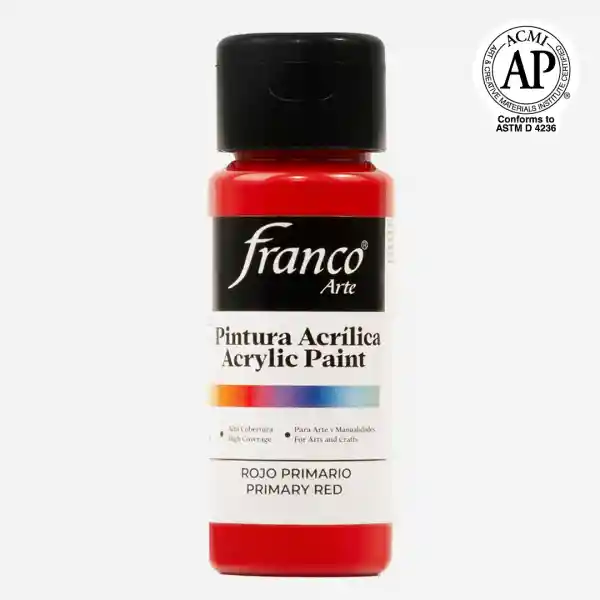 Pintura Acrilica Franco Arte Rojo Primario