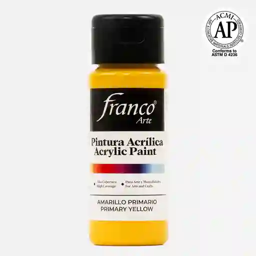 Pintura Acrílica Franco Arte Amarilla