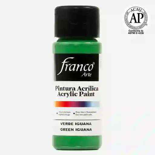 Pintura Acrilica Franco Arte Verde Iguana