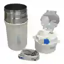 Termo Botella Fashion Termico Con Pitillo Recubierta Acero 520ml Blanco