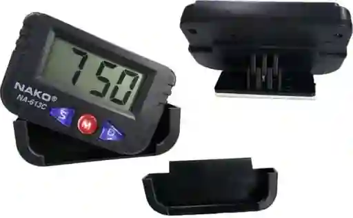 Reloj Con Calendario Alarma Y Cronometro Para Auto, Oficina Y Hogar (color Negro)
