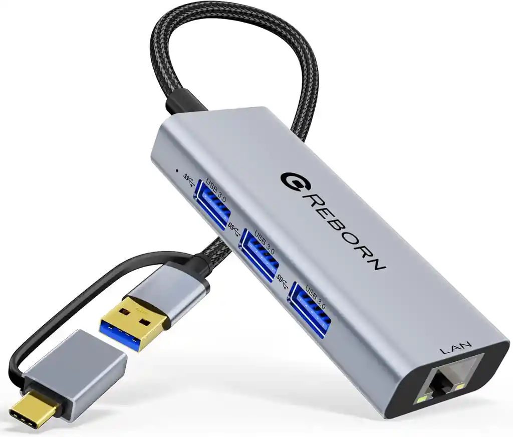 Adaptador Red Usb 3.0 A Rj45 Ethernet Hub Gigabit Original