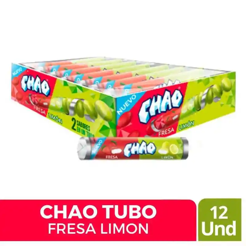 Menta Chao Tubo Fresa/limon X12