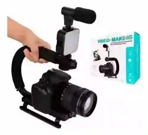 Kit Estabilizador De Video+ Led+ Micrófono