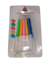 Velas De Cumpleaños X 10 Unidades Colores