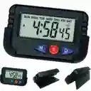 Reloj Con Calendario Alarma Y Cronometro Para Auto, Oficina Y Hogar (color Negro)