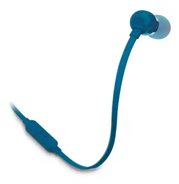 Audífonos Original In-ear Jbl Tune 110 Jblt110 Blue Intrauditivos Plano Alta Resolución Sin Enredos Bajos Control Remoto 3 Botones Micrófono.