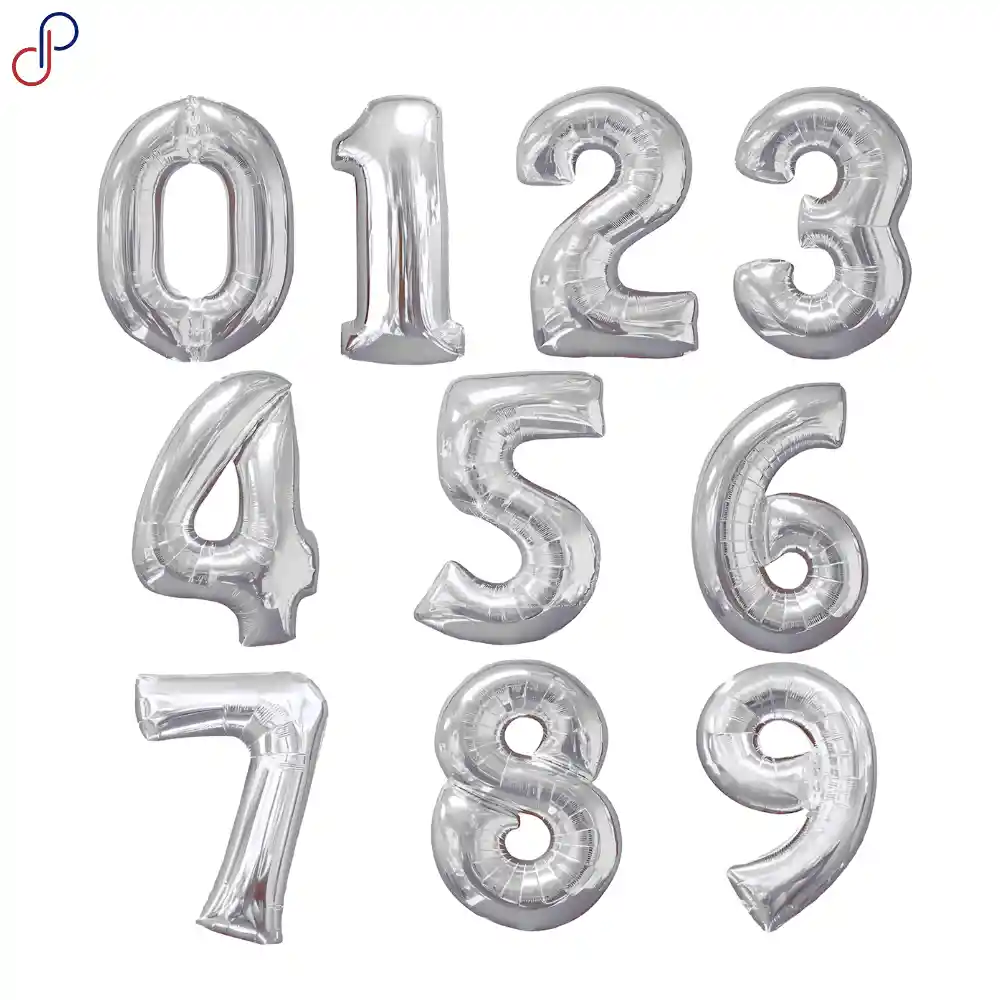 Numero Inflable 16" Plateado