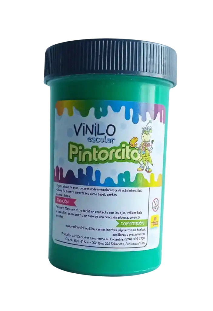 Pintura Vinilo Escolar Verde Pintorcito 145g