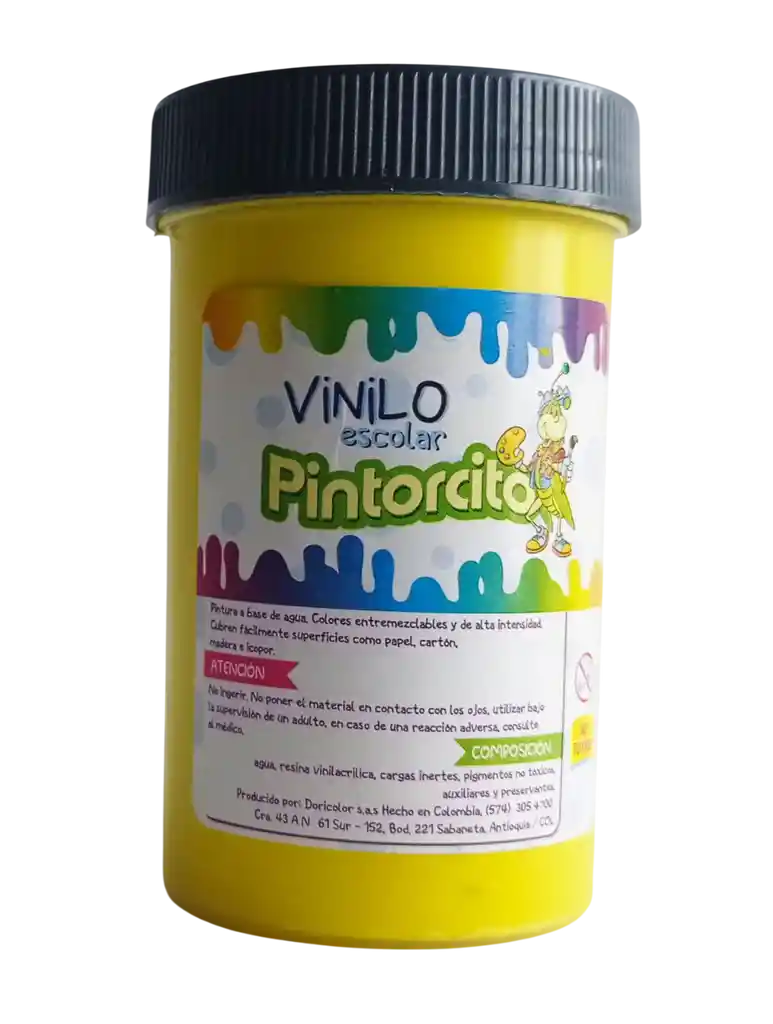 Pintura Vinilo Escolar Amarillo Pintorcito 145g