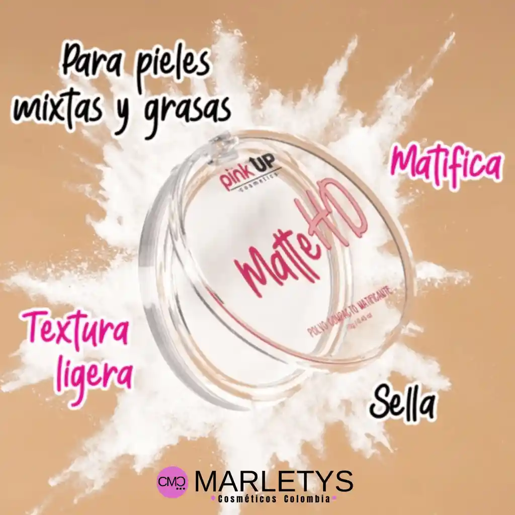 Polvo Compacto Traslúcido Matte Hd Pink Up