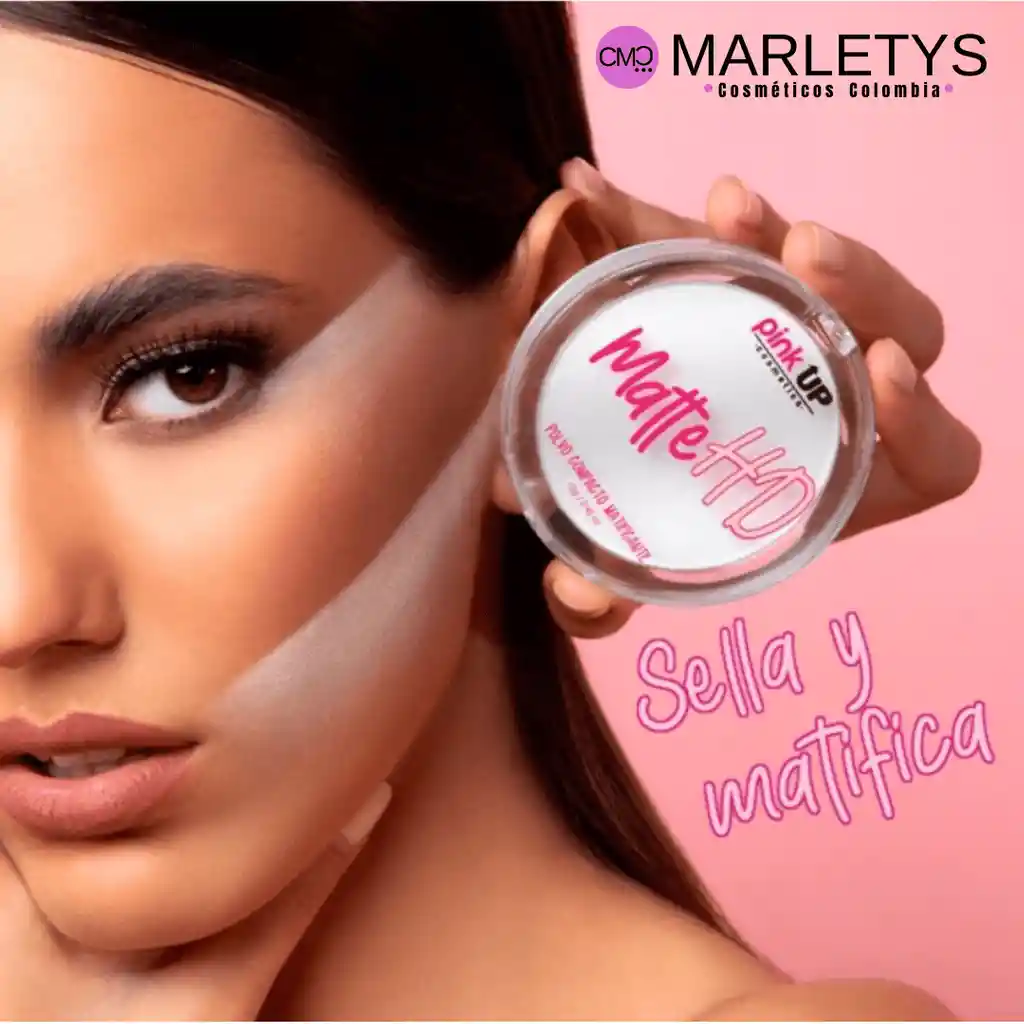 Polvo Compacto Traslúcido Matte Hd Pink Up