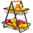 Cesta De Frutas Y Verduras Desmontable De 2 Niveles