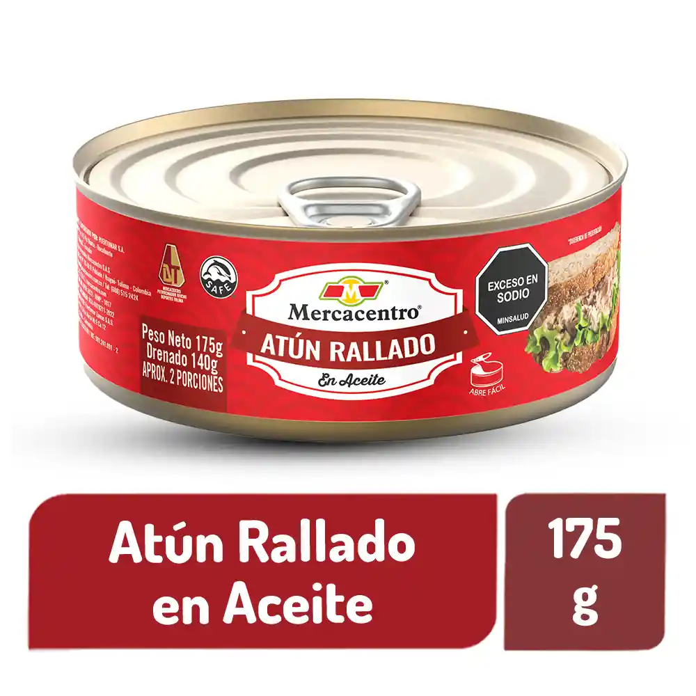 Atun Mercacentro Rallado Aceite 175 G