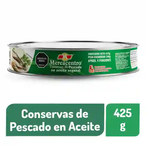 Conserva De Pescado Mercacentro Aceite X 425 G