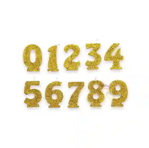 Vela De Numero Dorado