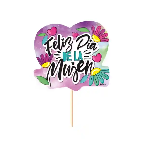Pin Hablador Dia Mujer Photocall Palito