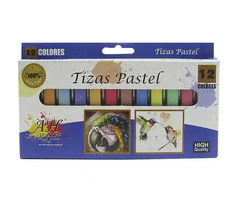 Set Tiza Pastel X 12 Premium Tizas Pasteles Colores