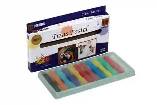 Set Tiza Pastel X 12 Premium Tizas Pasteles Colores