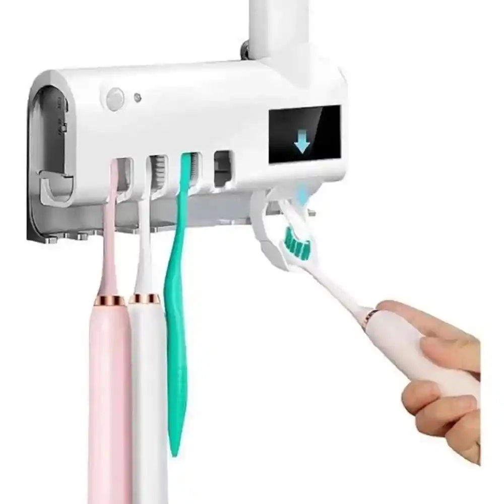 Dispensador De Crema Dental Esterilización Uv Porta Cepillos