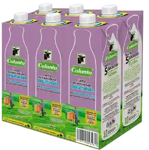 Leche Uht Deslac Semid Tetr Six Colanta 6000 mL