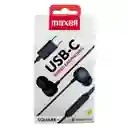 Maxell Audifo Square+usb-c In Ear Earphones Black