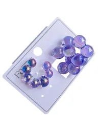 Set De Candonga Y Earcuff Cristal De Globitos Morado