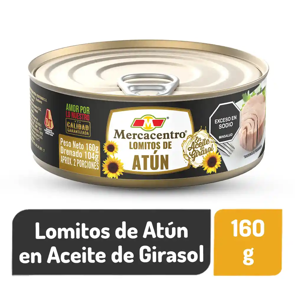 Atún Mercacentro En Aceite Girasol X 160 G