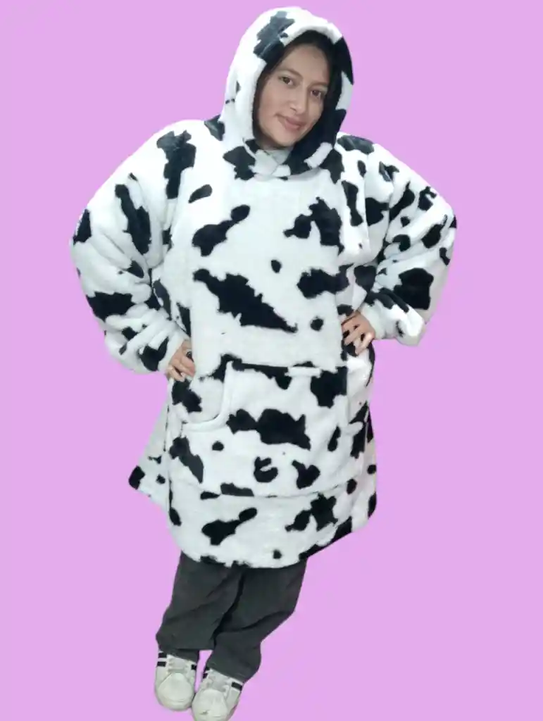 Hoodie Gigante Talla Unica Vaquitas