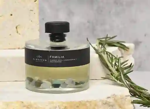 Difusor De Varilla Con Cuarzos , Familia ( Cuarzo Azul , Labradorita, Y Aguamarina )