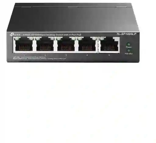 Switch Tp-link Tl-sf1005lp 5 Puertos 10/100 4 Poe Metálico