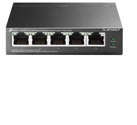 Switch Tp-link Tl-sf1005lp 5 Puertos 10/100 4 Poe Metálico