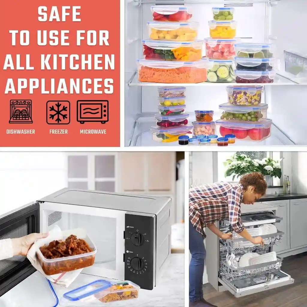 Refractarios Herméticos X16 Organizadores De Cocina 32 Piezas Tuppers