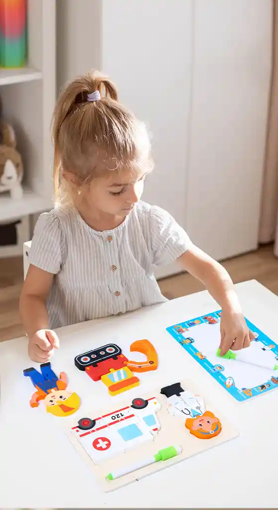 Rompecabezas En Madera Montessori 3 En 1 Diferentes Motivos