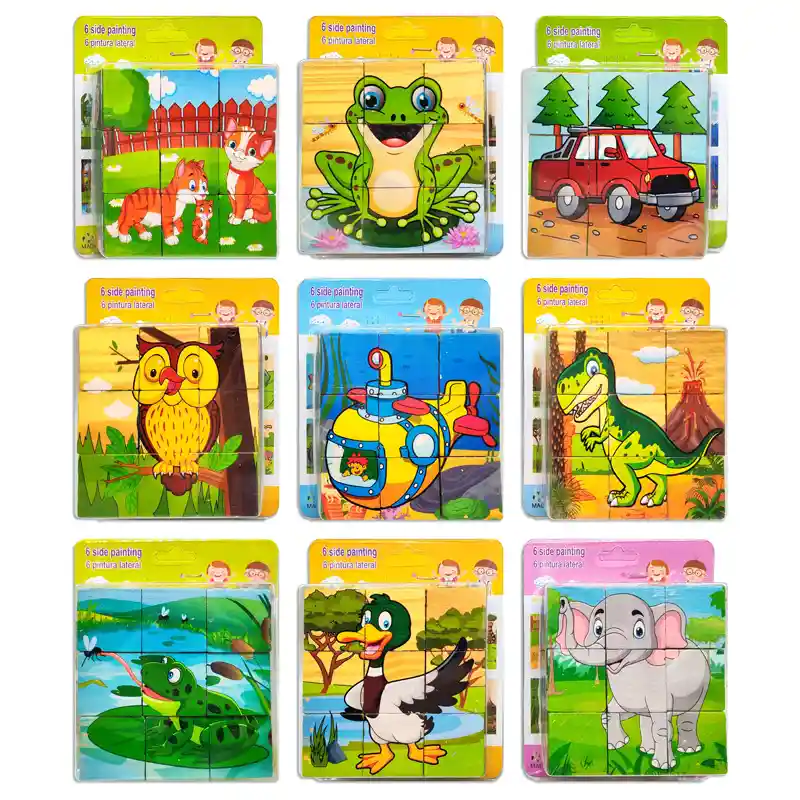 Rompecabezas De Madera 3d Seis Caras, Diferentes Diseños