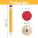 Lápices Gigantes Amarillo 34cm , Lápiz De Madera Gigante X3 Unidades