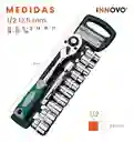 Juego De Herramienta Manual Copas Rachet Extensor 12 Pz Chrome Vanadium Germany Innovo