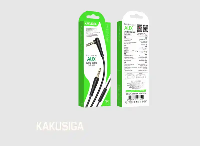Cable De Audio 3.5mm A 3.5m Kakusiga Ksc-748 Con Micrófono En L