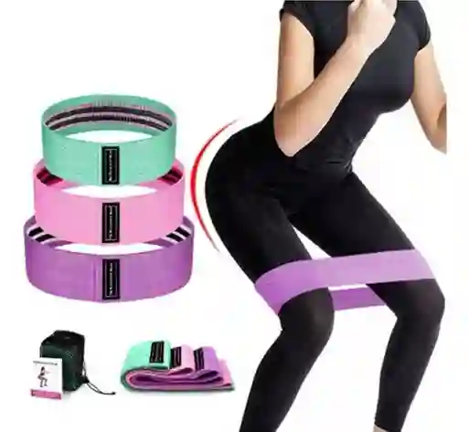 Kit Bandas Deportivas Elasticas Resistencia Tela Alta Calidad X3