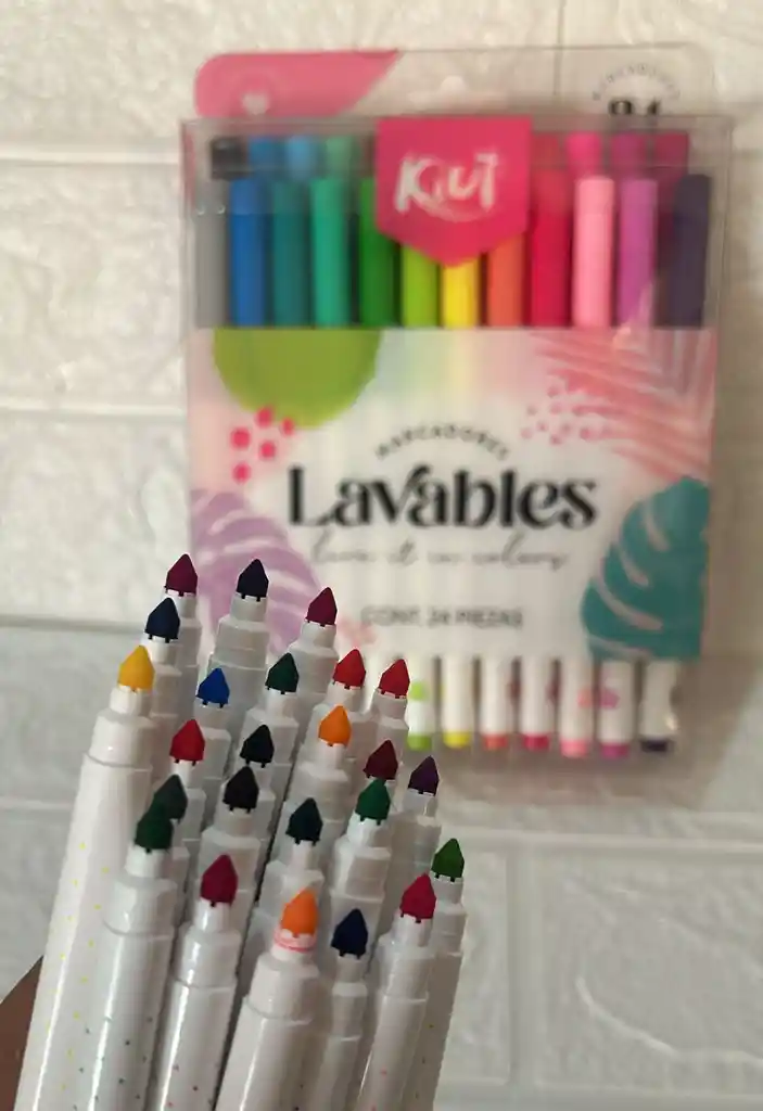 Marcadores O Plumones Kuit Lavables X24