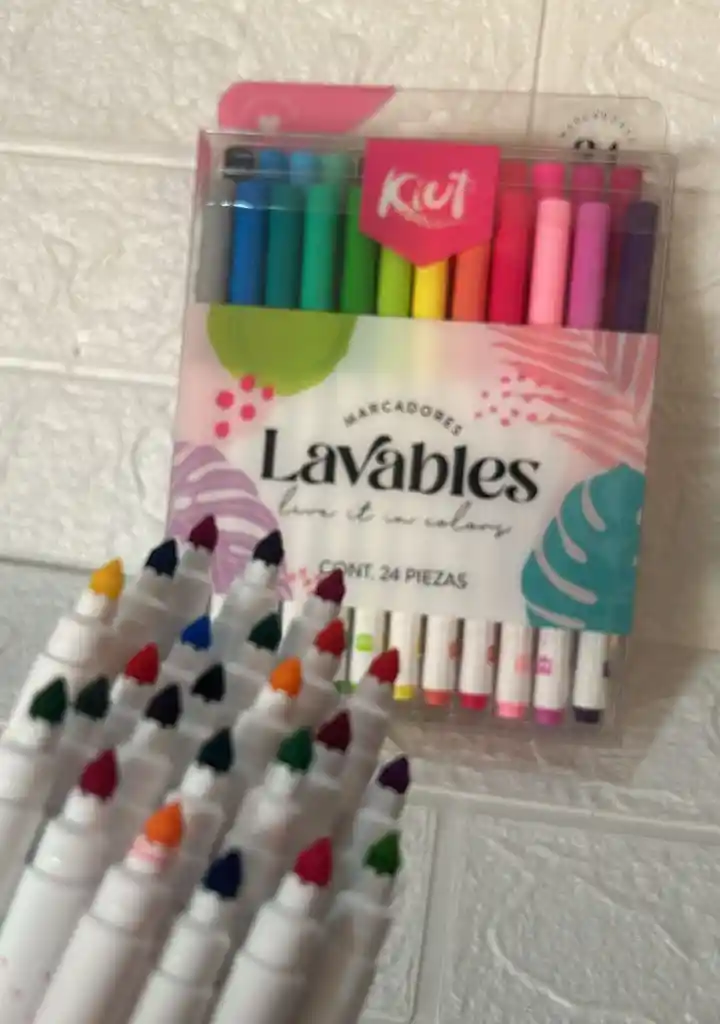 Marcadores O Plumones Kuit Lavables X24