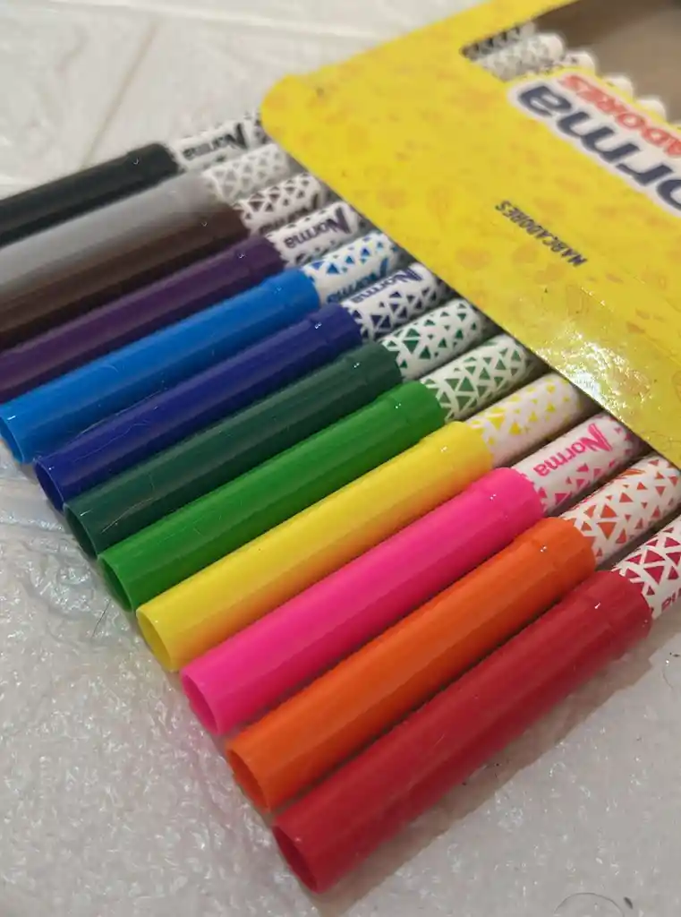 Marcadores O Plumones Norma Lavables X12