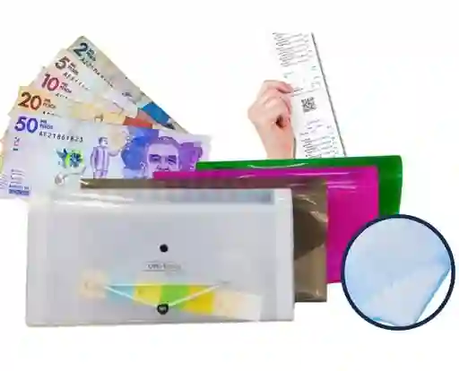Carpeta Pequeña 1/2 Carta 13 Bolsillos Plástica Expandible Archivo Billetes