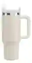 Termo Vaso Conserva Temperatura 1.2 L Acero Inoxidable Con Pitillo Beige Cream Innovo Flask