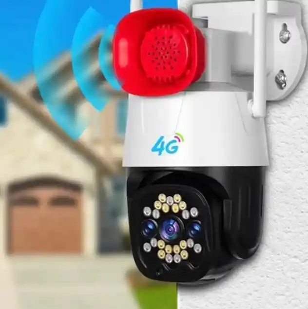Camara Exterior Con Sirena 360° Con Sim Yw26-4g