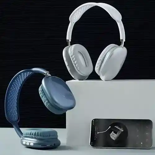 Diadema Audifonos Bluetooth P9 Pro Max Air Sound Mega Bass Innovo Azul