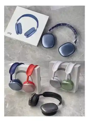 Diadema Audifonos Bluetooth P9 Pro Max Air Sound Mega Bass Innovo Rojo